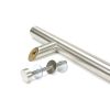 Satin SS (304) 100mm Bolt Fixings for T Bar (2) - Offset