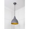 Hammered Brass Brindley Pendant in Bluff