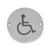 Stainless Steel Disabled Symbol 75mm Satin Stainless Steel - By Frelan Hardware - JS104SSS