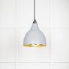 Hammered Brass Brindley Pendant in Birch