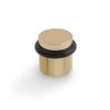 Valli 38 x 35mm - Floor Mounted Knurled Doorstop - Concealed Fix - Polished Brass PVD