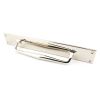 Polished Nickel 425mm Art Deco Pull Handle on Backplate