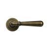 Burnished Brass Newbury Lever on Rose Set (Plain) - Unsprung