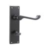 Victorian Scroll Bathroom Lever Handle 150mm Matt Black