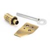 Aged Brass Key-Flush Sash Stop