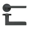 Zoo Hardware Venice lever on round rose - Oscuro Matt Black