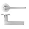 Zoo Hardware Leon lever on rose - Satin Chrome
