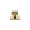 Millhouse Brass Eiffel Knurled Square Cabinet Knob Handle on Backplate - Satin Brass