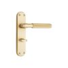 Connaught Knurled Lever on Backplate Bathroom Satin Brass