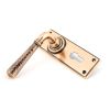 Polished Bronze Hammered Newbury Lever Euro Lock Set