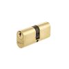 Oval Profile Double Cylinders 80mm Polished Brass - By Frelan Hardware - JL80-OPDPB