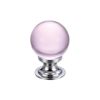 Zoo Hardware Glass Ball Cabinet Knob - Plain 25mm - Chrome