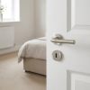 Complete Classic Door Handle Pack - Sashlock - Satin Nickel - 65mm / 4-inch Hinges - JE-A7A8-SN