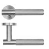 Zoo Hardware Orta Lever on Round Rose - Satin Stainless