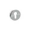 Senza Pari Euro Escutcheons on Round Rose - Polished Chrome (Pair)