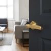 Complete Bari Door Handle Pack - Internal Doors - Satin Brass - 64mm / 4-inch Hinges - JE-D1A-SB