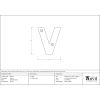 Polished Bronze Letter V