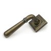 Burnished Brass Newbury Lever on Rose Set (Square) - Unsprung