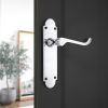 Oakley Lever on Backplate Latch Polished Chrome