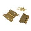 Satin Brass 4" x 2" x 4" Parliament Hinge (pair) ss