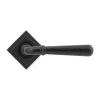 Aged Bronze Hammered Newbury Lever on Rose Set (Square) - Unsprung