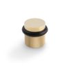 Valli 38 x 35mm - Floor Mounted Knurled Doorstop - Concealed Fix - Satin Brass PVD
