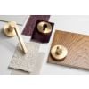 Senza Pari Euro Escutcheons on Minimal Square Rose - Satin Brass