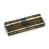 Aged Brass 40/40 5pin Euro Cylinder KA