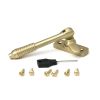 Satin Brass Locking Reeded Fastener