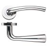 Zoo Hardware Assisi lever on round rose - Polished Nickel