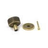 Aged Brass Brompton Cabinet Knob - 32mm (Plain)
