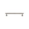 Heritage Brass Cabinet Pull Partial Knurled Design with 16mm Rose 96mm CTC Satin Nickel finish