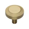 Heritage Brass Cabinet Knob Ridge Design 38mm Satin Brass finishUK Registered Design Number 6194410
