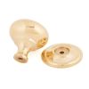 Polished Brass Mushroom Cabinet Knob 38mm