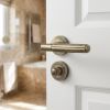 Complete Bloom Door Handle Pack - Heavy Duty Tubular Bathroom (Standard Thumb Turn) - Antique Brass - 76mm / 4-inch Hinges - JE-B31A3-AB