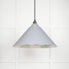 Hammered Nickel Hockley Pendant in Birch
