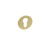 Millhouse Brass Euro Escutcheons on 5mm Slimline Round Rose - Satin Brass (Pair)