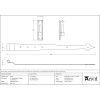 External Beeswax 35" Hook & Band Hinge - Cranked (pair)