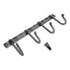 Iron Coat Hook Plain 4 leg - Pewter