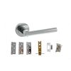 Atlantic Nebraska Door Pack Bundle (3" Latch, 3"x2" Hingesx3) - Polished Chrome