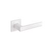 Tupai Rapido 5S Line Portel Lever Door Handle on 5mm Slimline Square Rose - White (Pair)