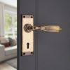 Regency Lever on Backplate Lock Aged Brass