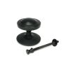Matt Black Art Deco Centre Door Knob