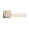 Polished Nickel Brompton Lever on Rose Set (Square) - Unsprung