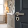 Complete Venice Door Handle Pack - Sashlock - Satin Nickel - 76mm / 4-inch Hinges - JE-F8A8-SN