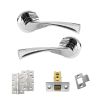 STATUS Colorado Door Handle Pack (Latch Set - 3" CE Latch, 4" Slim Knuckle Hinges x2) - Polished Chrome
