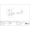 Black Prestbury Quadrant Fastener - Narrow