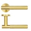 Zoo Hardware Orta Lever on Round Rose - PVD Satin Brass