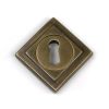 Burnished Brass Round Escutcheon (Square)