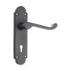Oakley Lever on Backplate Lock Matt Black